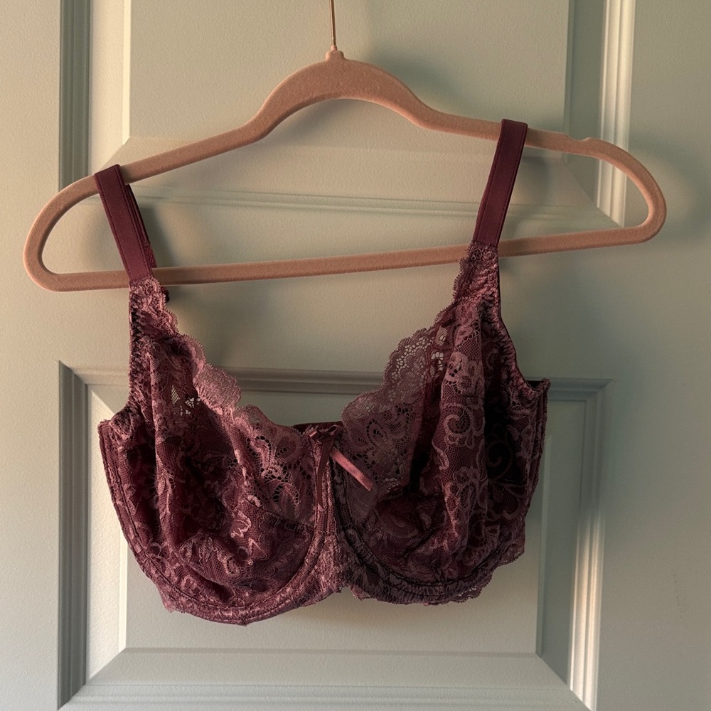 Panache Lace Underwire Bra in Plum